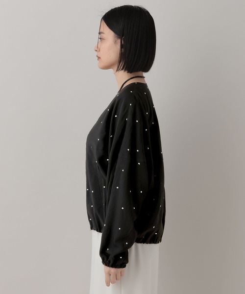 A part by（アパートバイ）の「シアーノーカラーブルゾン（ブルゾン・レディース・ブラック系その他2/アイボリー/ベージュ・FREE）」の7枚目の写真