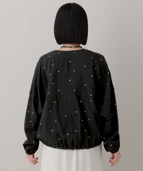 A part by（アパートバイ）の「シアーノーカラーブルゾン（ブルゾン・レディース・ブラック系その他2/アイボリー/ベージュ・FREE）」の8枚目の写真