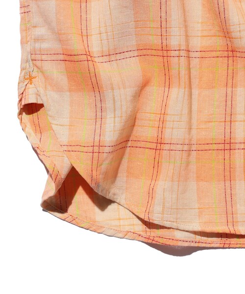 BEAMS PLUS(ビームスプラス)の「B.D. Classic-fit COTTON Linen Ikat(シャツ/ブラウス・メンズ・グリーン/オレンジ/サックスブルー・MEDIUM/X-LARGE/LARGE/SMALL)」の7枚目の写真