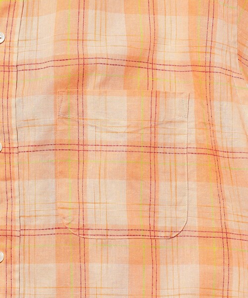 BEAMS PLUS(ビームスプラス)の「B.D. Classic-fit COTTON Linen Ikat(シャツ/ブラウス・メンズ・グリーン/オレンジ/サックスブルー・MEDIUM/X-LARGE/LARGE/SMALL)」の8枚目の写真
