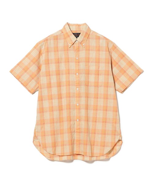 BEAMS PLUS(ビームスプラス)の「B.D. Classic-fit COTTON Linen Ikat(シャツ/ブラウス・メンズ・グリーン/オレンジ/サックスブルー・MEDIUM/X-LARGE/LARGE/SMALL)」の11枚目の写真