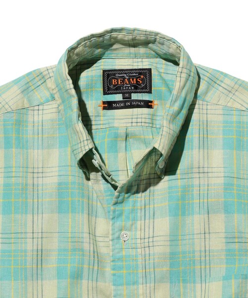 BEAMS PLUS(ビームスプラス)の「B.D. Classic-fit COTTON Linen Ikat(シャツ/ブラウス・メンズ・グリーン/オレンジ/サックスブルー・MEDIUM/X-LARGE/LARGE/SMALL)」の15枚目の写真
