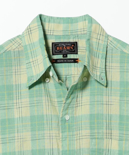 BEAMS PLUS(ビームスプラス)の「B.D. Classic-fit COTTON Linen Ikat(シャツ/ブラウス・メンズ・グリーン/オレンジ/サックスブルー・MEDIUM/X-LARGE/LARGE/SMALL)」の22枚目の写真
