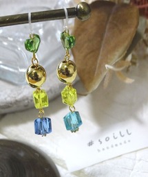 【soill】そいる工房のエチオピアの揺れるおしゃれな樹脂ピアス