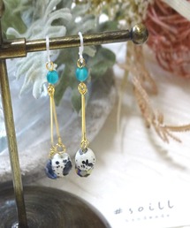 【soill】そいる工房のエチオピアの揺れるおしゃれな樹脂ピアス