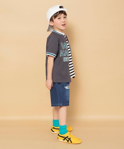 BRANSHES(ブランシェス)の「【WEB限定】ベースボール風半袖シャツ(Tシャツ/カットソー・キッズ・ライトグレー/チャコールグレー・120/130/150/140/100/110)」の6枚目の写真