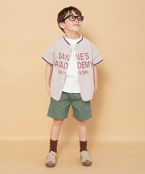 BRANSHES(ブランシェス)の「【WEB限定】ベースボール風半袖シャツ(Tシャツ/カットソー・キッズ・ライトグレー/チャコールグレー・120/130/150/140/100/110)」の14枚目の写真