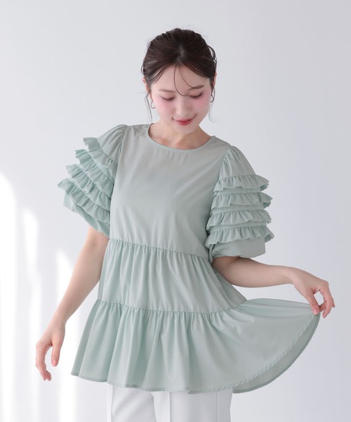 セール】袖フリルティアードトップス（その他トップス）｜Fit more