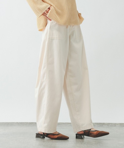 GLOBAL WORK（グローバルワーク）の「GOODチノベイカーパンツ/638528（その他パンツ・レディース・ダークブラウン/カーキ/ベージュ系その他/ベージュ・LARGE/SMALL/MEDIUM）」の3枚目の写真