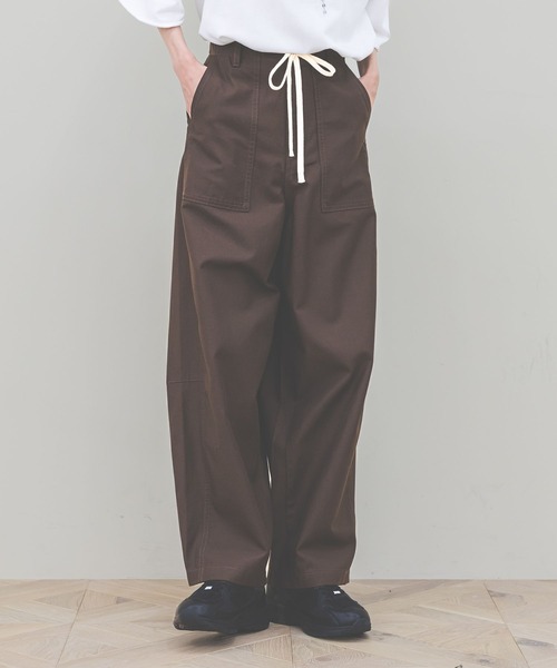 GLOBAL WORK（グローバルワーク）の「GOODチノベイカーパンツ/638528（その他パンツ・レディース・ダークブラウン/カーキ/ベージュ系その他/ベージュ・LARGE/SMALL/MEDIUM）」の2枚目の写真