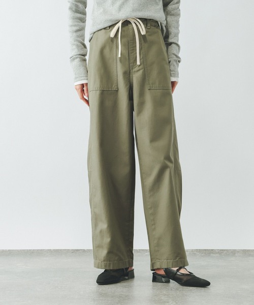 GLOBAL WORK（グローバルワーク）の「GOODチノベイカーパンツ/638528（その他パンツ・レディース・ダークブラウン/カーキ/ベージュ系その他/ベージュ・LARGE/SMALL/MEDIUM）」の4枚目の写真