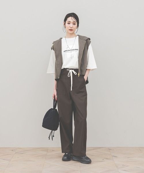 GLOBAL WORK（グローバルワーク）の「GOODチノベイカーパンツ/638528（その他パンツ・レディース・ダークブラウン/カーキ/ベージュ系その他/ベージュ・LARGE/SMALL/MEDIUM）」の10枚目の写真