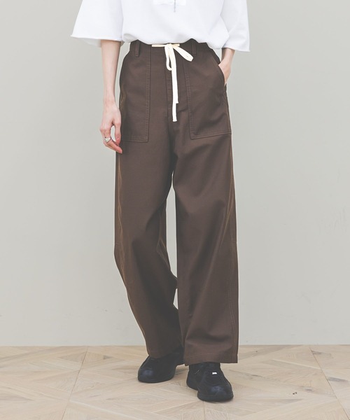 GLOBAL WORK（グローバルワーク）の「GOODチノベイカーパンツ/638528（その他パンツ・レディース・ダークブラウン/カーキ/ベージュ系その他/ベージュ・LARGE/SMALL/MEDIUM）」の16枚目の写真