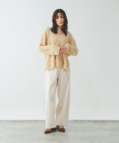 GLOBAL WORK（グローバルワーク）の「GOODチノベイカーパンツ/638528（その他パンツ・レディース・ダークブラウン/カーキ/ベージュ系その他/ベージュ・LARGE/SMALL/MEDIUM）」の21枚目の写真