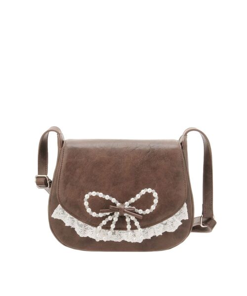 merry jenny(メリージェニー)の「pearl butterfly lace shoulder bag(ショルダーバッグ・レディース・ライトブルー/ブラウン・FREE)」の19枚目の写真