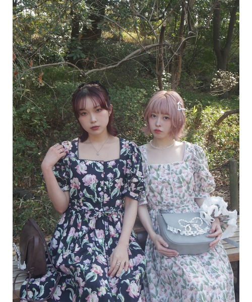 merry jenny（メリージェニー）の「pearl butterfly lace shoulder bag（ショルダーバッグ・レディース・ライトブルー/ブラウン・FREE）」の4枚目の写真