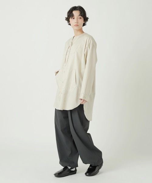 ZUCCa(ズッカ)の「(S)LONG SHIRT / S(シャツ/ブラウス・レディース・ベージュ/ネイビー/ホワイト・M size)」の8枚目の写真