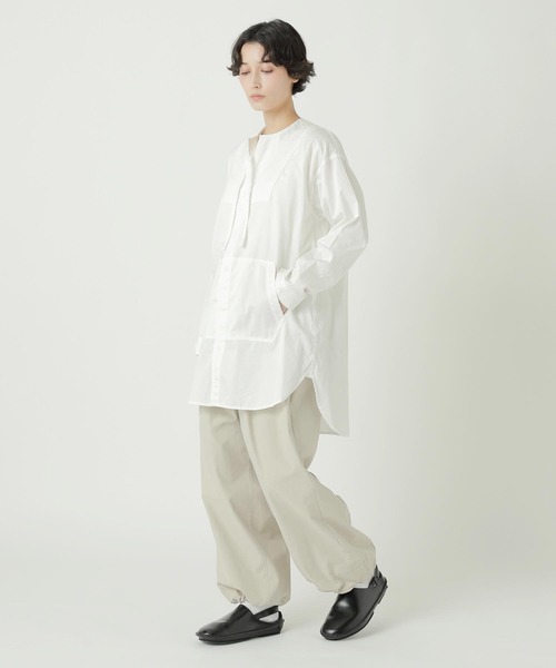 ZUCCa(ズッカ)の「(S)LONG SHIRT / S(シャツ/ブラウス・レディース・ベージュ/ネイビー/ホワイト・M size)」の9枚目の写真