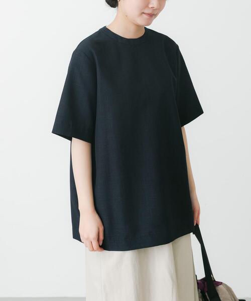 EKAL(エカル)の「『UR TECH DRYLUXE』ハイツイストプルオーバー(Tシャツ/カットソー・レディース・ネイビー/グレー/ブルー系その他・FREE)」の3枚目の写真