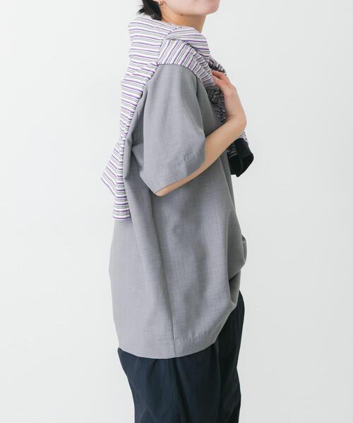 EKAL(エカル)の「『UR TECH DRYLUXE』ハイツイストプルオーバー(Tシャツ/カットソー・レディース・ネイビー/グレー/ブルー系その他・FREE)」の7枚目の写真