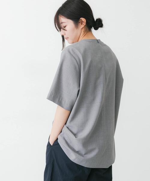 EKAL(エカル)の「『UR TECH DRYLUXE』ハイツイストプルオーバー(Tシャツ/カットソー・レディース・ネイビー/グレー/ブルー系その他・FREE)」の8枚目の写真