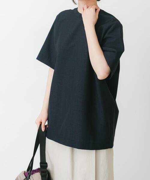 EKAL(エカル)の「『UR TECH DRYLUXE』ハイツイストプルオーバー(Tシャツ/カットソー・レディース・ネイビー/グレー/ブルー系その他・FREE)」の17枚目の写真