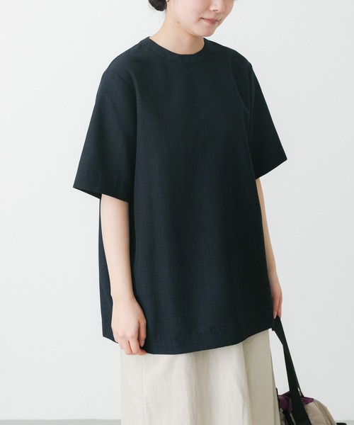 EKAL（エカル）の「『UR TECH』ハイツイストプルオーバー（シャツ/ブラウス・レディース・ネイビー/グレー/ブルー系その他・FREE）」の2枚目の写真