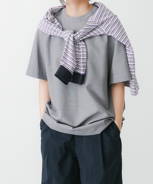 EKAL（エカル）の「『UR TECH』ハイツイストプルオーバー（シャツ/ブラウス・レディース・ネイビー/グレー/ブルー系その他・FREE）」の18枚目の写真