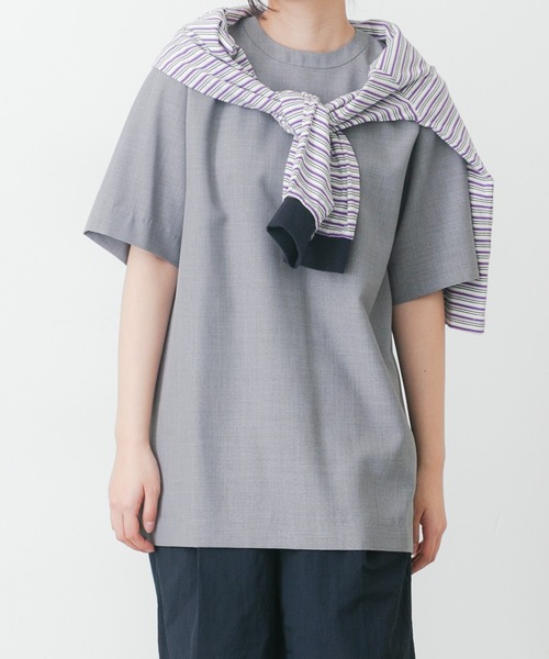 EKAL（エカル）の「『UR TECH』ハイツイストプルオーバー（シャツ/ブラウス・レディース・ネイビー/グレー/ブルー系その他・FREE）」の19枚目の写真