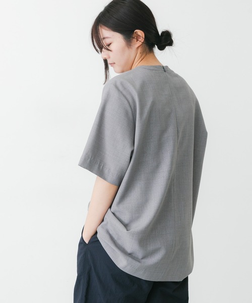 EKAL（エカル）の「『UR TECH』ハイツイストプルオーバー（シャツ/ブラウス・レディース・ネイビー/グレー/ブルー系その他・FREE）」の21枚目の写真