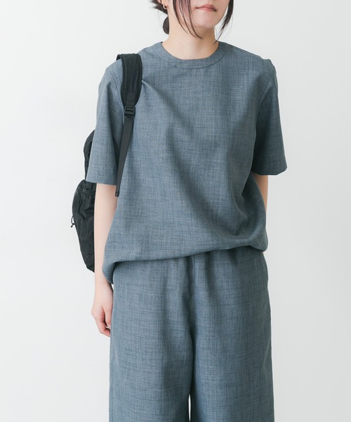 EKAL（エカル）の「『UR TECH』ハイツイストプルオーバー（シャツ/ブラウス・レディース・ネイビー/グレー/ブルー系その他・FREE）」の5枚目の写真