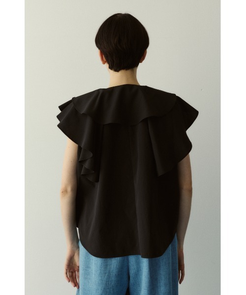 HeRIN.CYE（ヘリンドットサイ）の「Ruffled blouse　　ラッフルブラウス（シャツ/ブラウス・レディース・ホワイト/ライトブルー/ブラック・FREE）」の8枚目の写真
