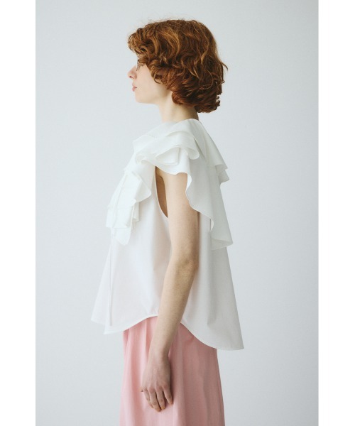 HeRIN.CYE（ヘリンドットサイ）の「Ruffled blouse　　ラッフルブラウス（シャツ/ブラウス・レディース・ホワイト/ライトブルー/ブラック・FREE）」の17枚目の写真