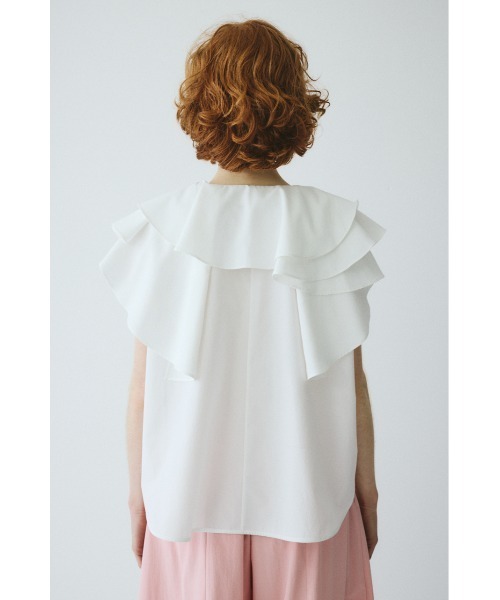 HeRIN.CYE（ヘリンドットサイ）の「Ruffled blouse　　ラッフルブラウス（シャツ/ブラウス・レディース・ホワイト/ライトブルー/ブラック・FREE）」の18枚目の写真