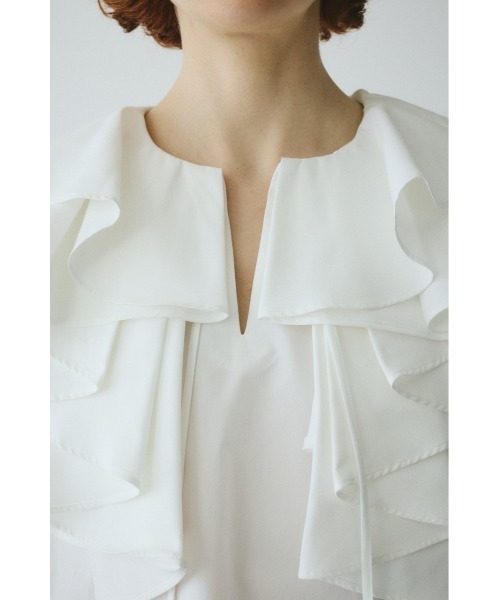 HeRIN.CYE（ヘリンドットサイ）の「Ruffled blouse　　ラッフルブラウス（シャツ/ブラウス・レディース・ホワイト/ライトブルー/ブラック・FREE）」の19枚目の写真