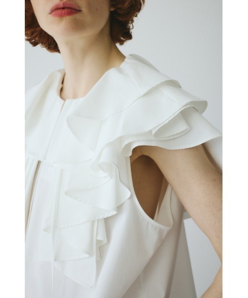 HeRIN.CYE（ヘリンドットサイ）の「Ruffled blouse　　ラッフルブラウス（シャツ/ブラウス・レディース・ホワイト/ライトブルー/ブラック・FREE）」の21枚目の写真