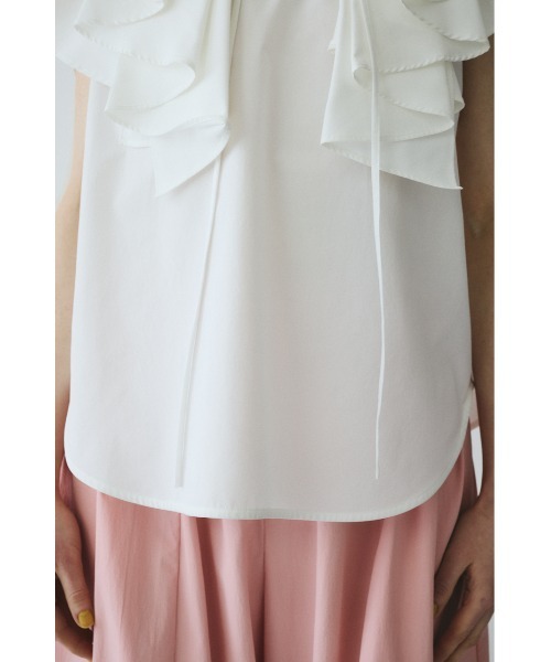 HeRIN.CYE（ヘリンドットサイ）の「Ruffled blouse　　ラッフルブラウス（シャツ/ブラウス・レディース・ホワイト/ライトブルー/ブラック・FREE）」の22枚目の写真