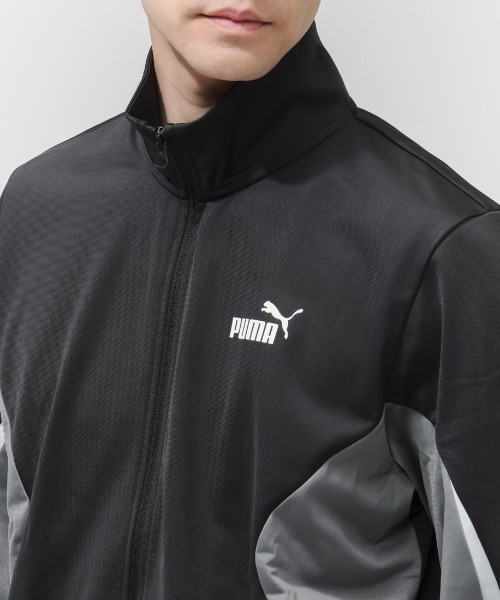 PUMA(プーマ)の「【別注】プーマ PUMA ESS ブロック ポリ スーツ 限定コラボ(ジャージ・メンズ・ブラック/ネイビー・S/M/L/LL/3L)」の4枚目の写真