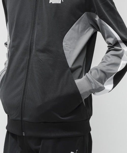 PUMA(プーマ)の「【別注】プーマ PUMA ESS ブロック ポリ スーツ 限定コラボ(ジャージ・メンズ・ブラック/ネイビー・S/M/L/LL/3L)」の5枚目の写真