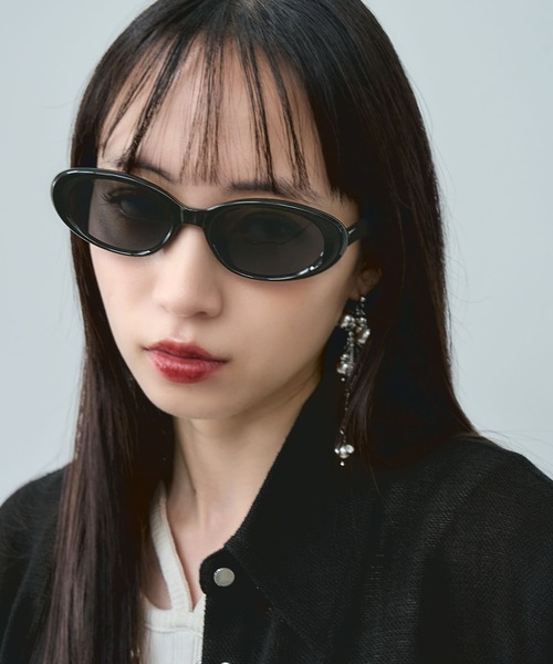 HARE(ハレ)の「オーバルサングラス(HARE)(サングラス・レディース・ブラウン/ブラック・FREE)」の2枚目の写真