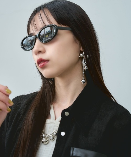 HARE(ハレ)の「オーバルサングラス(HARE)(サングラス・レディース・ブラウン/ブラック・FREE)」の5枚目の写真