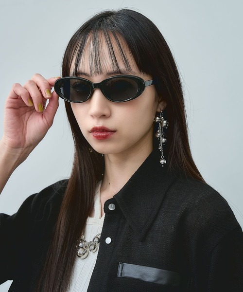 HARE(ハレ)の「オーバルサングラス(HARE)(サングラス・レディース・ブラウン/ブラック・FREE)」の6枚目の写真