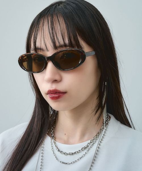 HARE(ハレ)の「オーバルサングラス(HARE)(サングラス・レディース・ブラウン/ブラック・FREE)」の7枚目の写真