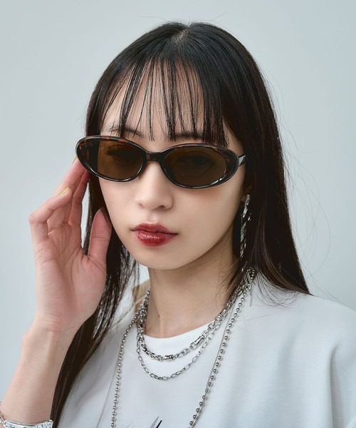 HARE(ハレ)の「オーバルサングラス(HARE)(サングラス・レディース・ブラウン/ブラック・FREE)」の9枚目の写真
