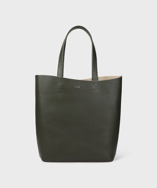 Paul Smith(ポールスミス)の「ダブルフェイスレザー トートバッグ【363002 N231T】(トートバッグ・メンズ・グレイッシュベージュ/ブラック/オリーブ・FREE)」の3枚目の写真