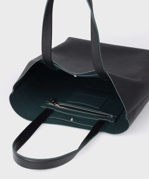 Paul Smith(ポールスミス)の「ダブルフェイスレザー トートバッグ【363002 N231T】(トートバッグ・メンズ・グレイッシュベージュ/ブラック/オリーブ・FREE)」の5枚目の写真