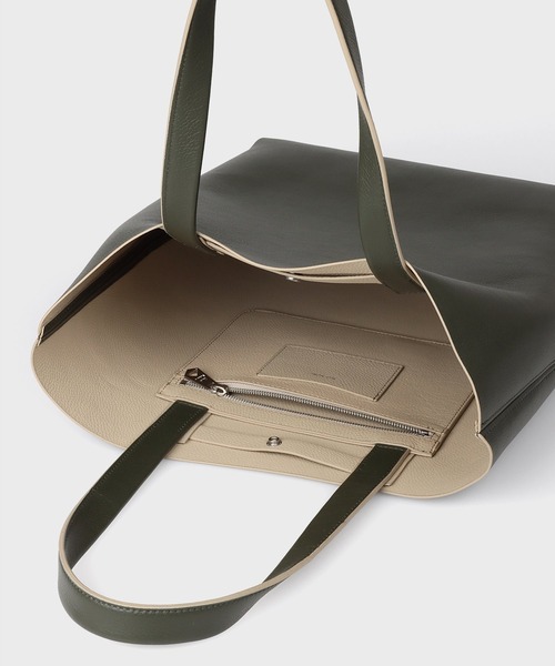 Paul Smith(ポールスミス)の「ダブルフェイスレザー トートバッグ【363002 N231T】(トートバッグ・メンズ・グレイッシュベージュ/ブラック/オリーブ・FREE)」の13枚目の写真