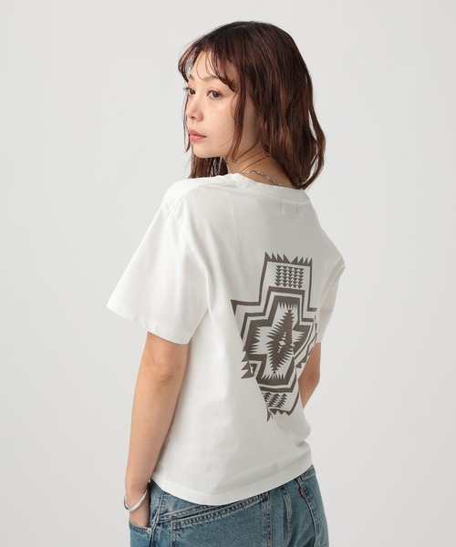 PENDLETON(ペンドルトン)の「【PENDLETON(ペンドルトン)】別注Logo EMB Tシャツ(Tシャツ/カットソー・レディース・ブラック/コーラル/ホワイト・FREE)」の1枚目の写真