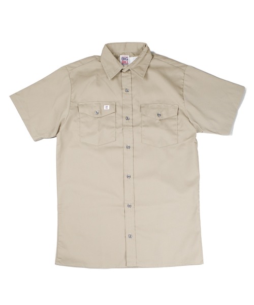 BIG BILL(ビッグビル)の「【T18】【BIGBILL/ビッグビル】PREMIUM SHORT-SLEEVE WORK SHIRT(シャツ/ブラウス・メンズ・ブラック/チャコールグレー/ネイビー/グリーン/タン・LARGE/MEDIUM)」の3枚目の写真