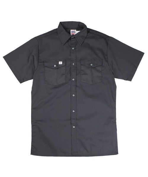 BIG BILL(ビッグビル)の「【T18】【BIGBILL/ビッグビル】PREMIUM SHORT-SLEEVE WORK SHIRT(シャツ/ブラウス・メンズ・ブラック/チャコールグレー/ネイビー/グリーン/タン・LARGE/MEDIUM)」の1枚目の写真